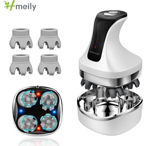 New Wireless Waterproof Electric Scalp Head Massager For Hair Growth Care Machines Shoulder Neck Deep Tissue Kneading Vibrators