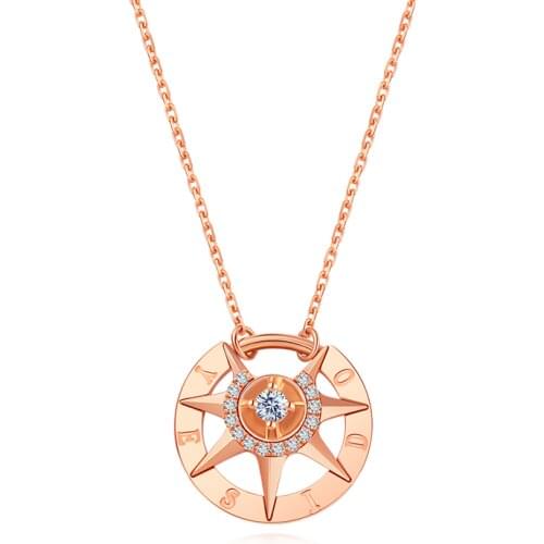 I Do Astral Series 2020 18 K Gold Diamond Necklace Fine Jewelry True Diamond Necklace Love Gift For Christmas or Wedding Party