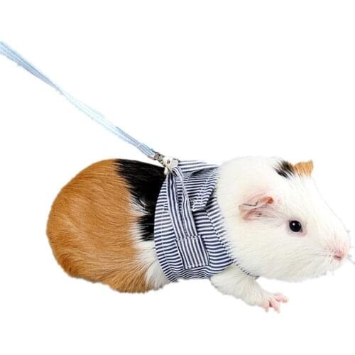 Pet Hamster Traction Strap Outdoor Training Soft Cotton Clothes Rope for Hamster Guinea Pig rabbit