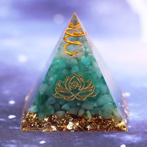 Energy Converter Crystal Purify Magnetic Field Meditation Reiki Healing Orgone Pyramid Spiral Copper Wire Decora