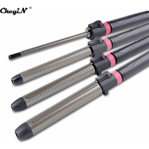 9mm 25mm 32mm Professional Ceramic Hair Curler Rotating Curling Iron Wand Temperature Adjustment Unisex Curly Pear Waver Roller