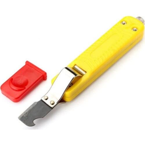 Wire Stripper Cable Stripping Knife Curved Mouth Tool Steel Linear Shearing Cutting Tool for PVC Rubber Silicone Teflon Cable