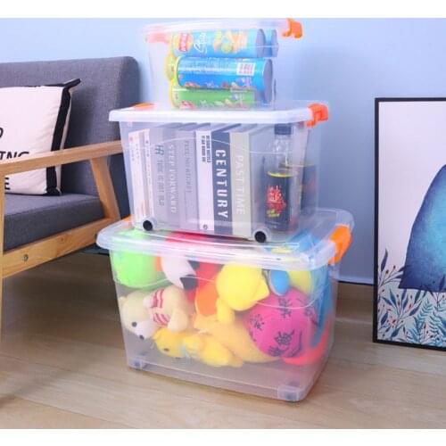 Transparent Storage Box For Toys Plastic Storage Containers Makeup Organizer Container Desk Organizer Household Products