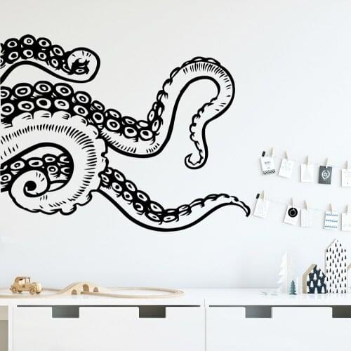 Modern Devilfish Vinyl Waterproof Wall Art Decal For Home Decoration Accessories Bathroom Decor Wallpaper