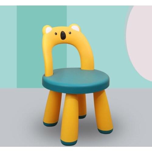 Стулья Children Plastic Chair Baby Block Dining Chairs Household Furniture Lovely Thickened Small Stool Non-slip Low Stools Back