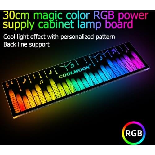 COOLMOON RGB Light Board for PC Desktop Chassis Power Box Small 4 Pin Color-Changing Lighting Side Panel
