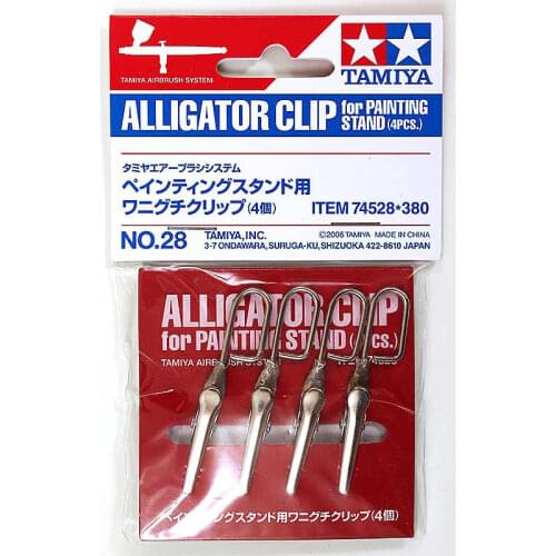 Tamiya 74528 Spray -Work Alligator Clips Set (4pcs) for Bottled Paint Stand
