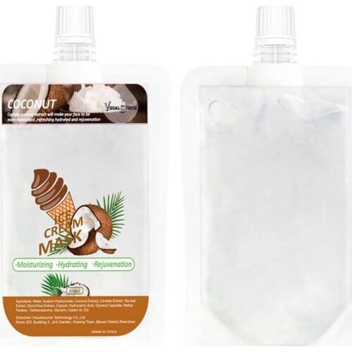 Facial Cover Moisturizing Cream Face Shield Coconut For Skin Care Disposable Ice Cleansing Mask Skin Care Products Facial Care