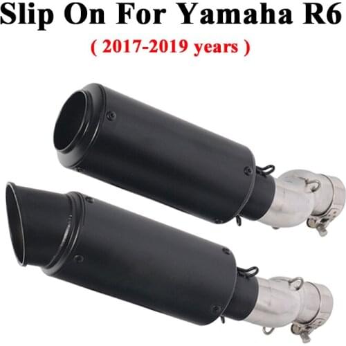 Motorcycle GP Project Exhaust Slip On For Yamaha R6 YZF-R6 2017 2018 2019 2020 Modified Moto Muffler Middle Connection Link Pipe