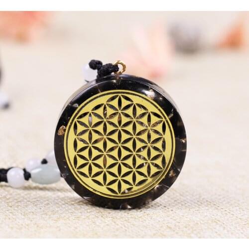 Merkaba Reiki Sacred Geometry Energy Necklace Orgon Chakra Emf Protection For Chakra Healing Natural Crystal Resin Jewelry