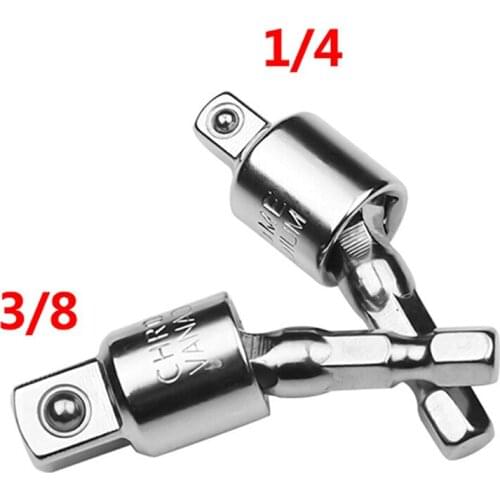 1PCS 1/4" 3/8" Stainless Steel Hex Shank Drill Bit Wrench Socket Adapter Drive Ratchet Tool