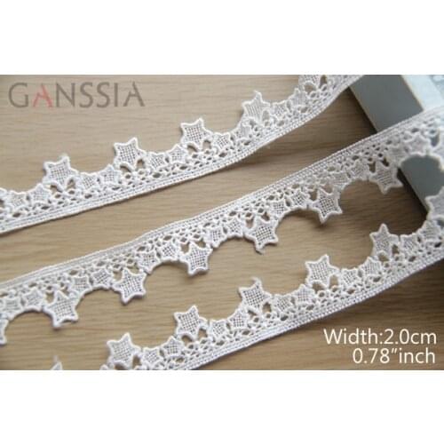1yrd/lot Width: 2.0cm Lovely stars embroidery lace,embellishments for cloth,soluble lace Scrapbooking accessories (ss-316)