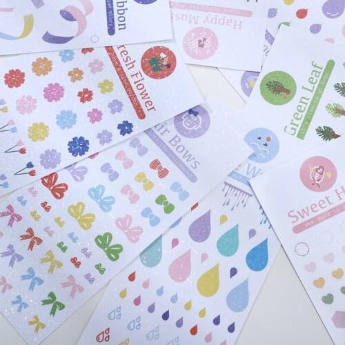 16packs/LOT colorful and elegant series stationery sticker Creative decoration DIY PVC sticker