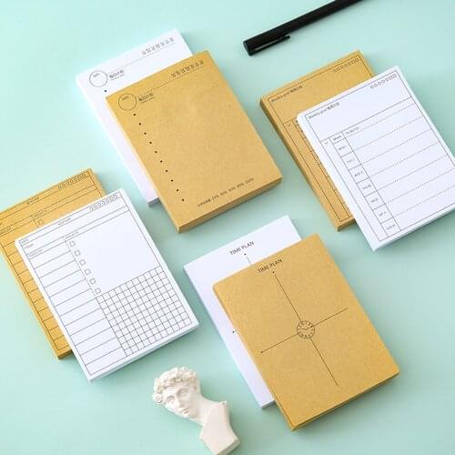 80 Sheets To Do List/Daily Notes/Work Plan Memo Pad Sticky Notes Paper Stickers Scrapbooking Cute Notebook Stationery
