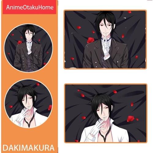 Anime Manga Black Butler Sebastian·Michaelis Throw Pillow Cover Hugging Body Pillowcase Otaku Bedding Dakimakura Pillow Case