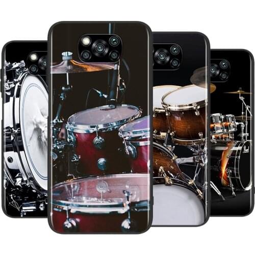 Musical Instrument Drum For Xiaomi Poco X3 GT NFC M2 X2 F2 F3 C3 M3 F1 Pro Mi Play Mix3 A3 A2 A1 6 Lite Soft Phone Case