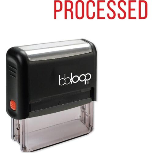 Bbloop Processed w/Tall Skinny Style Font and Design Self-Ink