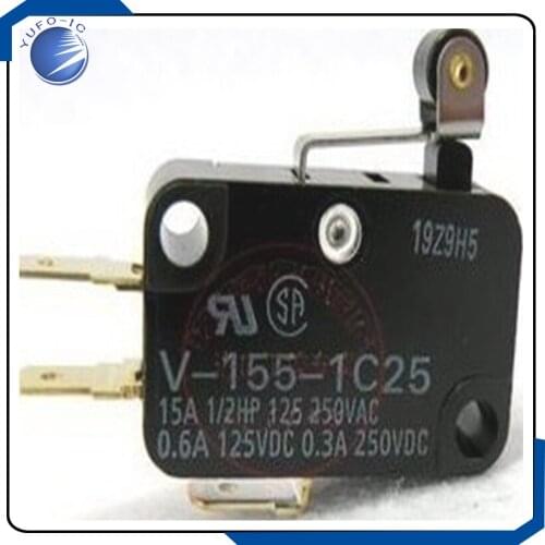 Free Shipping 10PCS V-155-1C25 Momentary Limit Micro Switch SPDT Snap Action Switch