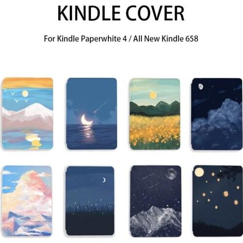 Multi-pattern Cute Painted Case for Amazon Kindle Paper White 4 10th Generation 2018 Cover All New Kindle 658 2019 Funny Fundas