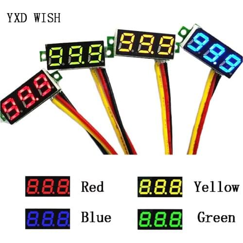 10PCS 0.28 inch Digital Voltmeter Voltage Tester Meter DC 0V-100V Volt Detector Monitor Tester Panel Car LED Screen Electronic