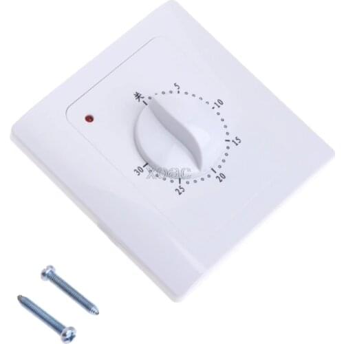 AC 220 V 10A 30Min Countdown Timer Switch Electric Digital Time Plug Control Button Knob Style Switch Mechanical M13 dropship