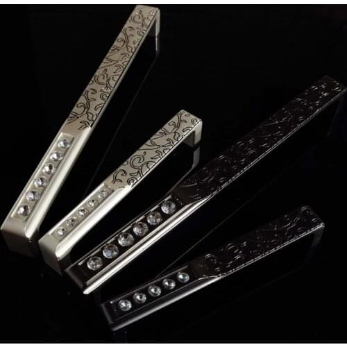 European carved wardrobe handle Diamond lengthened dresser handle Rural closet pull5"Bookcase cabinet knob drawer door knob224mm