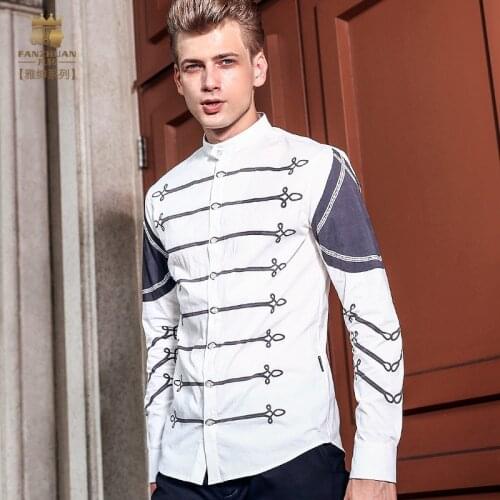 Fanzhuan Free Shipping thin autumn mens male fashion casual long sleeved NEW slim striped 713132 cotton stand collar shirt