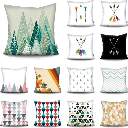 Geometric Cushion Cover Abstract art sofa decorative pillow Polyester Throw Pillow Case Striped Dotted Grid Triangular Pillowcas