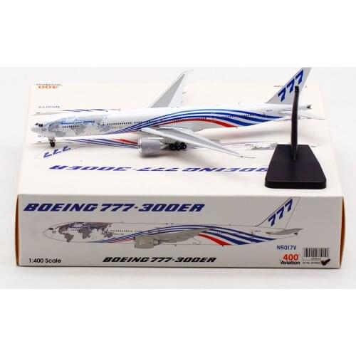 1:400 Alloy Collectible Plane Aviation AV4092 Boeing House Color B777-300ER Diecast Aircraft Jet Model N5017V With Stand