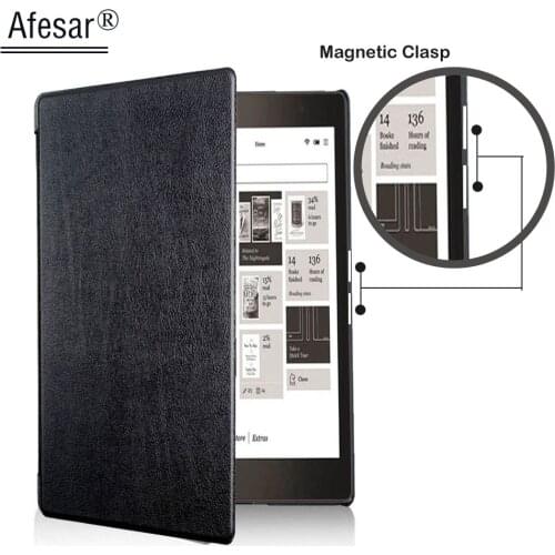 Funda Pu leather Book Cover for capa Rakuten Kobo Aura Edition 2 New 6 inch eReader Case magnetic flip use for kobo aura 2016
