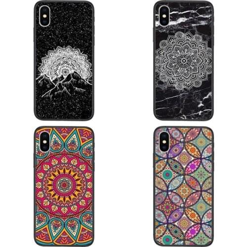 Lightweight Black Totem Mandala Flower For Samsung Galaxy S30 S21 S20 Fe S10 S10E S9 S8 S7 S6 Edge Lite Plus Ultra Accessories