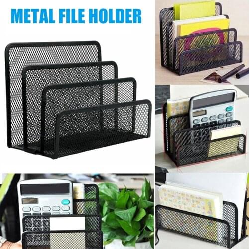 New Mesh Letter Sorter Mail Document Tray Desk Office File Organiser Holder Multifunctional File Storage DOM668