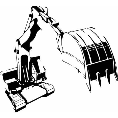 Dawasaru Excavating Machinery Car Sticker Personality Decal Laptop Truck Motorcycle Auto Accessories Decoration PVC,15cm*14cm