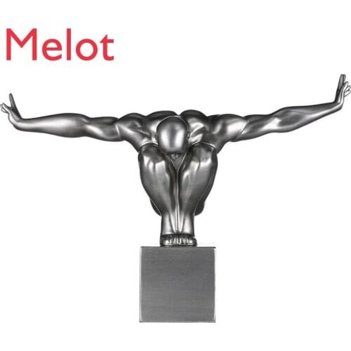 [MGT] Diver Resin Figurine David Diving Statue Athletic Human Body Art Sculpture Resin Art&Craft Home Decoration 16 Inches R440