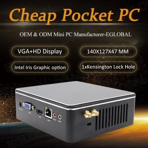 EGLOBAL Hot Selling I3/I5/I7 Mini PC Computer Core I3 7100U/I5 7200U DDR4 DDR3L Windows 10 Mini PC Media Player Dekstop Computer