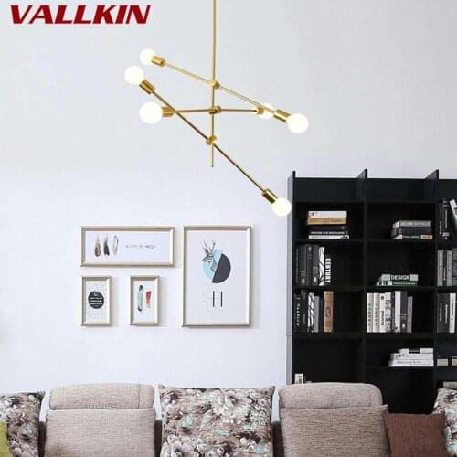 Multiple Rod Wrought Iron Pendant Light For Living Room Vintage Hanging Lights Industrial Loft Nordic Home Lighting Fixtures