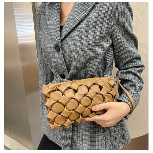 Fashion Chains Crossbody Bags Handbag Leather Weave Messenger Bag Girl Clutch Zipper Shoulder Bags Totes-bag Satchel Purse 2021