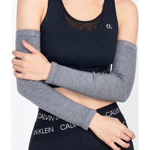 Men Women Summer Air Conditioning Cotton Knit Bracers Elbow Cycling Arm Sleeve Winter Elastic Knit Driving Warm Glove Mitten M68