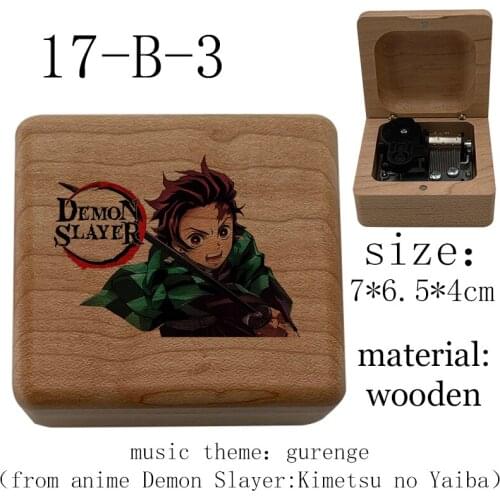 Newest gurenge Demon Slayer Kimetsu no Yaiba Music Box Mechanism Musical Wind Up for Christmas new year birthday gift kids toy