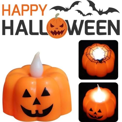 2021 NEW Pumpkin Candle Light Halloween Party Supplies LED Lights Lantern Lamp Ornaments Props Halloween Decorations For Home