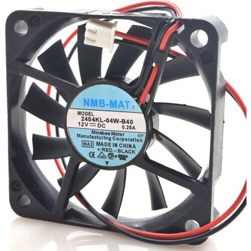 Original genuine FOR NMB 6010 12V 0.25A 2404KL-04W-B40 6CM double ball cooling fan