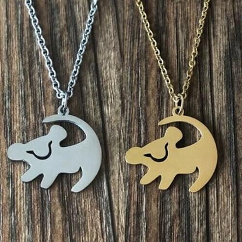 Sweet Color Lion King Pendant Necklace Best Birthday Gift Women Jewelry