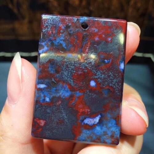 Top Natural Sugilite Pendant Jewelry For Woman Man Gift Stone Energy Gemstone Anticancer Crystal 40x28x5mm Rectangle Beads AAAAA