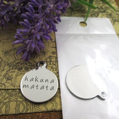 20pcs--" hakuna matata "stainless steel charms more style for choosing DIY Charms pendants for necklace