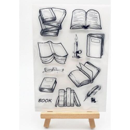 Book Transparent Clear Silicone Stamp Seal For DIY Scrapbooking Photo Album Decorative Clear Stamp Sheets Office School Supplies