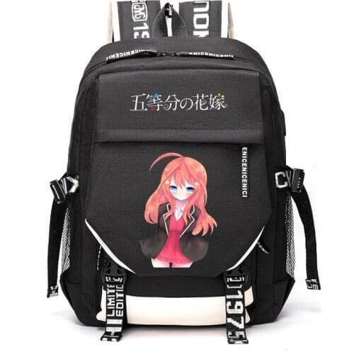The Quintessential Quintuplets Nakano Ichika Nakano Nino Yotsuba Outdoor Travel Rucksack Casual Schoolbag Student Backpacks