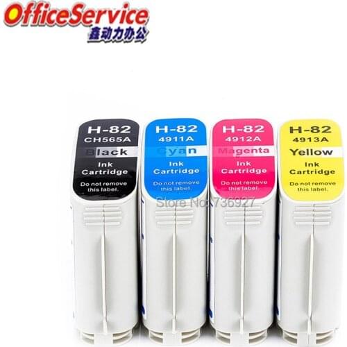 Compatible ink Cartridge for HP82 HP 82, suit For Designjet 10ps 20ps 815 820mfp 500ps printer (CH565A C4911A-C4913A)