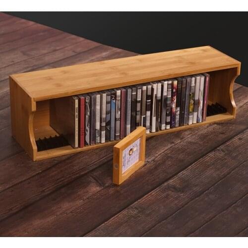 CD storage rack PS4 game disc rack desktop CD rack solid wood Blu ray disc game disc rack CD rack