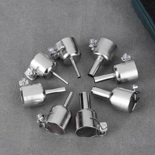 8pcs/lot Hot Air Soldering Station Heat Gun Nozzles for 850 Soldering Station Gun Blower Round Nozzles