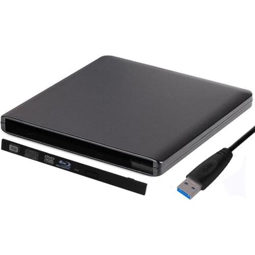 Aluminum Alloy Slim Hard Plastic USB 3.0 SATA 9.5mm External DVD Enclosure CD-ROM Case For Laptop CD/DVD Optical Drive Wholesale